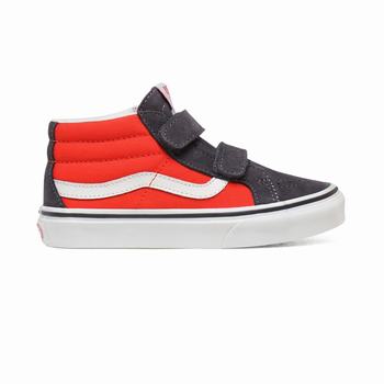 Detske Kotnikove Tenisky Vans 2-Tone Sk8-Mid Reissue V (8-14+ years) Červené Tmavo Modre/Biele VA64HMXTA